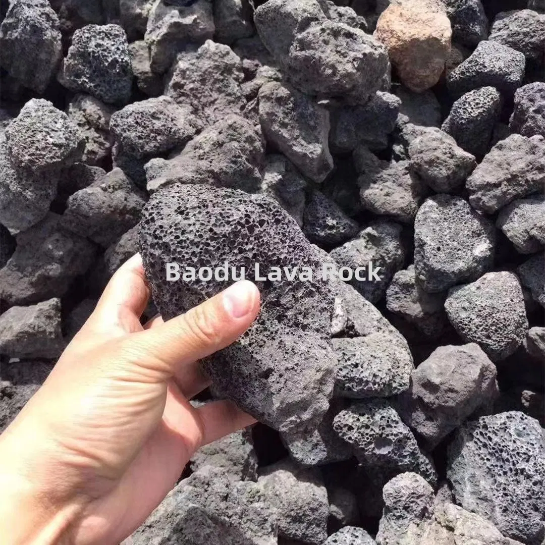 Natural Volcanic Rocks Black Lava Rock for Aquarium Garden and Home Decoration