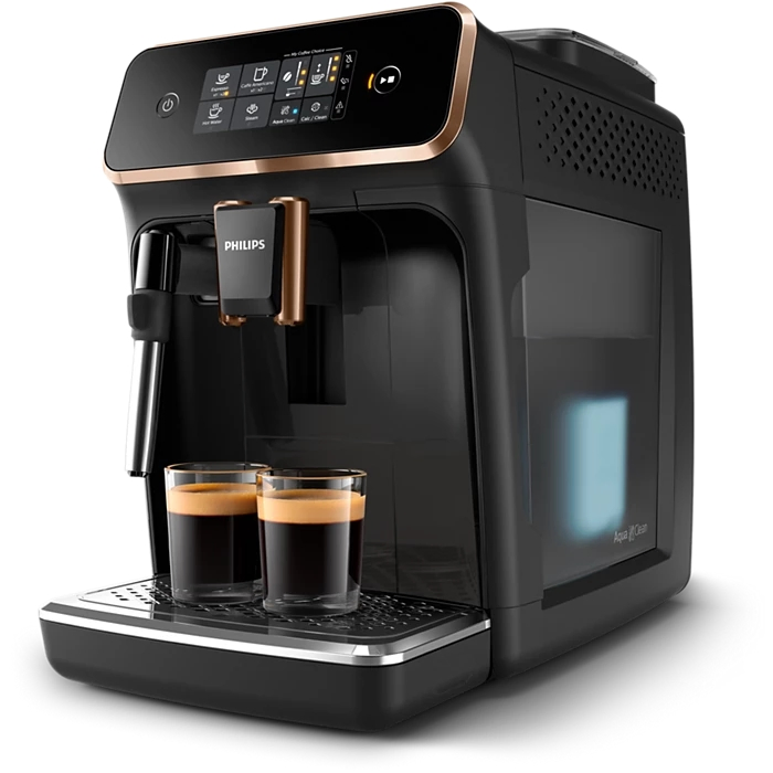 Philips 2200 Series 2-Coffee Touchscreen Classic Milk 12-Step Grinder Levels Matte Black Automatic Espresso Machine