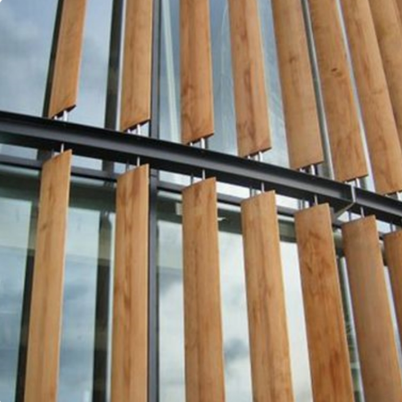 Weatherproof Aluminum Sunshade Louvers for Outdoor Facade Shading and Ventilation