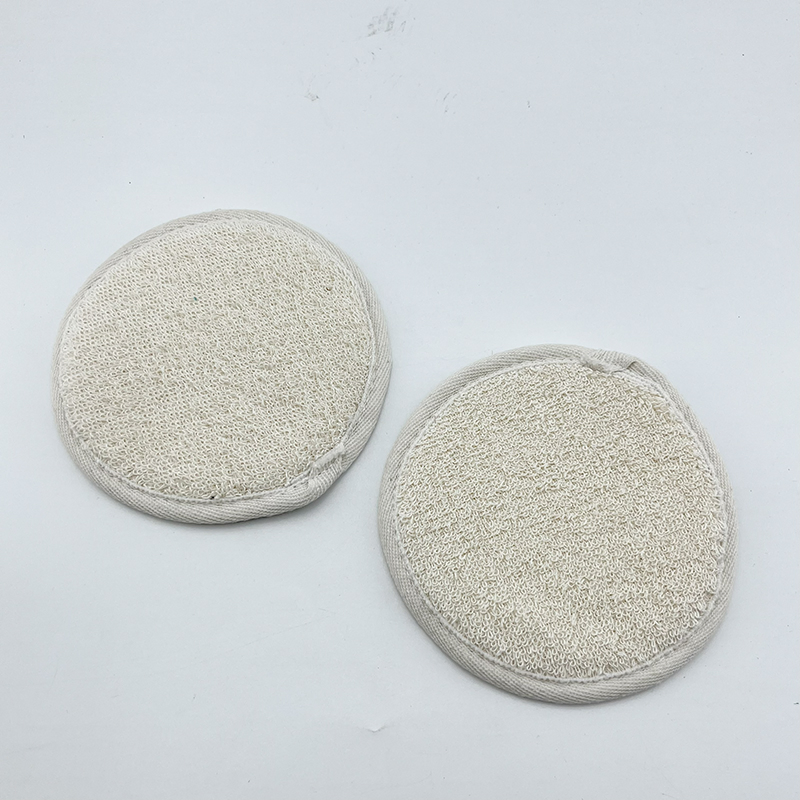 Custom Logo Natural Bath Shower Body Exfoliator Biodegradable Cotton Bath Scrubber
