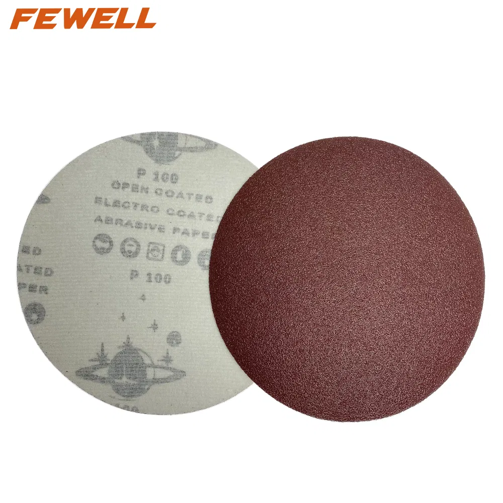 150mm 6'' Red 100 Grit Sanding Disc Abrasive Tools Sandpaper for Polishing and Grinding Stainless Steel Wood