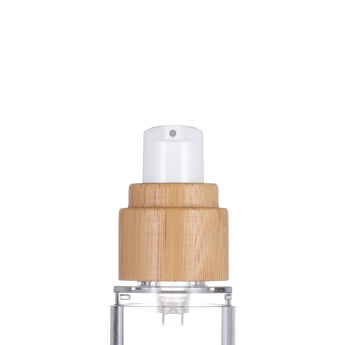 Empty Airless Lotion Container Pump Dispenser Travel Bamboo Bottle
