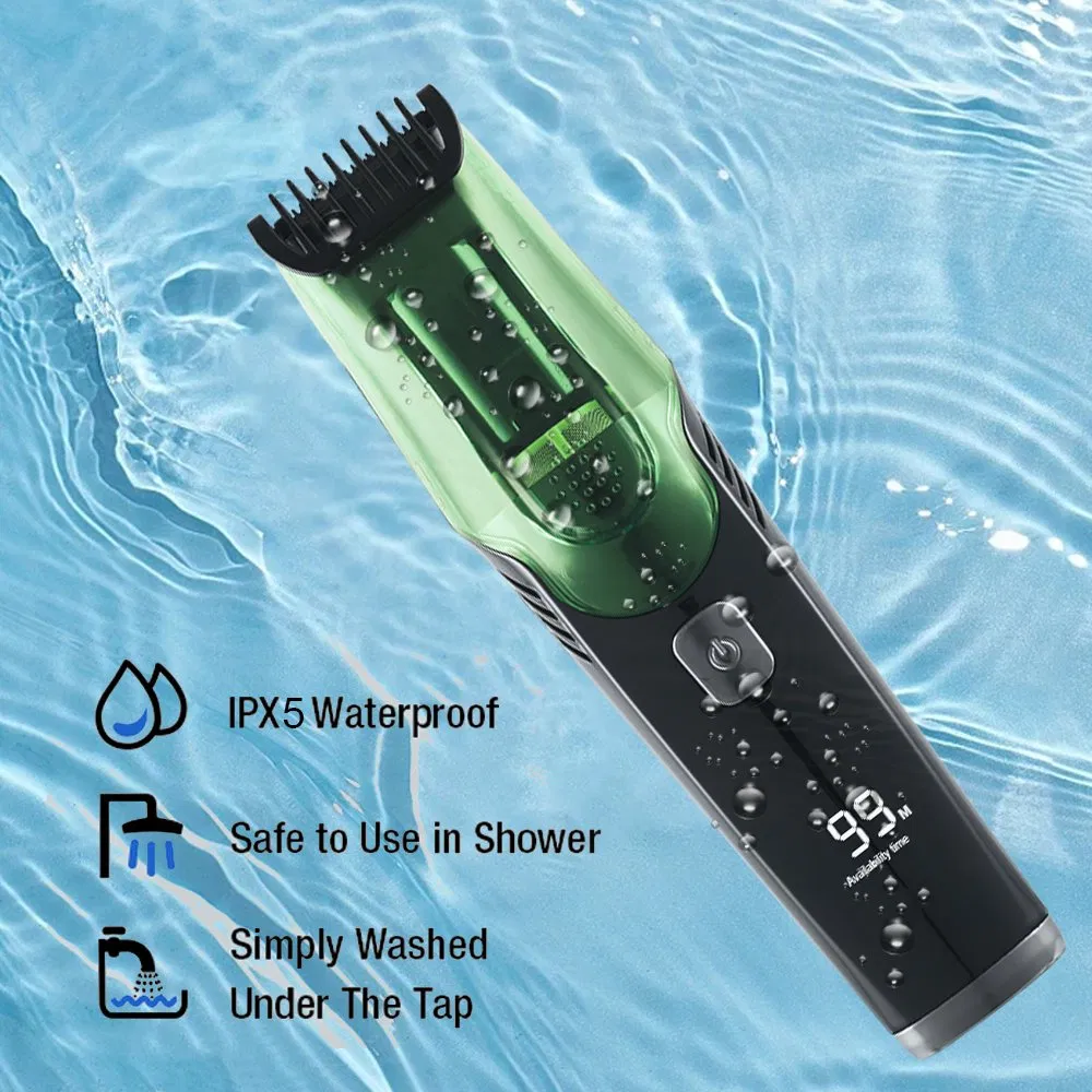 Mens Beard Electric Groin & Body Balls Trimmer Professional Cordless Vacuum Hair Trimmer