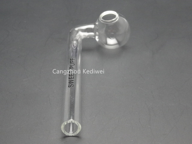 Wholesale Glass 12/14/16cm Sweet Puff Pipe Oil Burner Smoking Pipe with Balancer