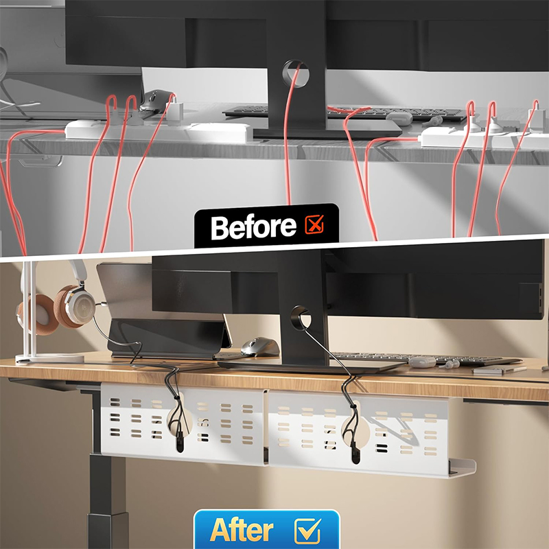 Cable Mount Threaded Metal Fuse Desk Charging Cable Holder for Wire Cable