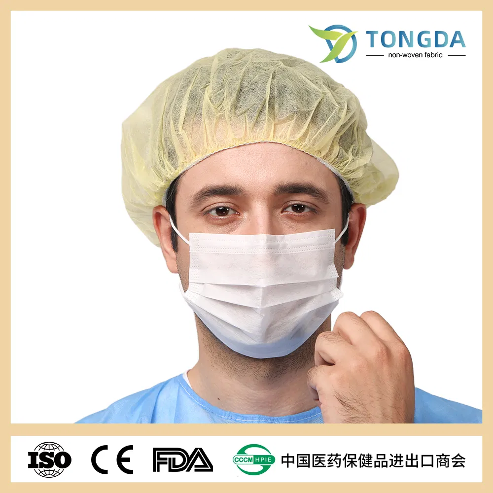 Soft Non-Woven Disposable Bouffant Cap for Hospital/Healthcare/Beauty/Lab/Hygiene/Food Industry/Factory/Wholesale