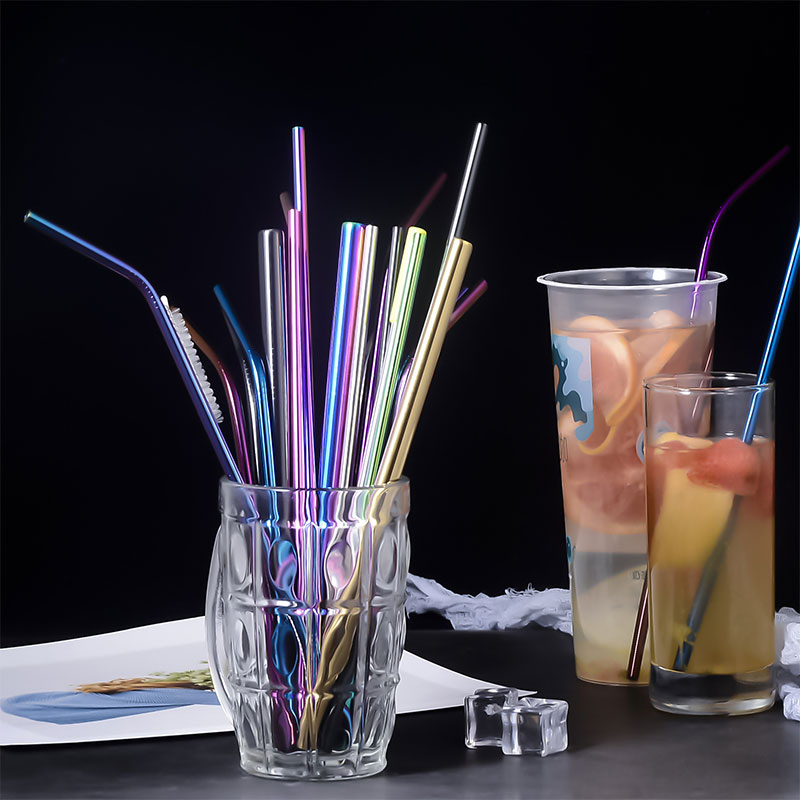 High Quality Stainless Steel Straws for Cocktail Beer Tea Coffee Tools Drinkware