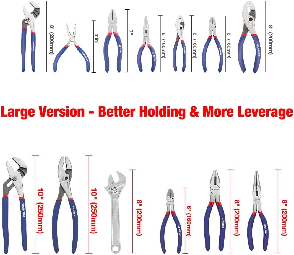 6"7"8" Precision-Ground European-Style Multi-Function Wire Pliers