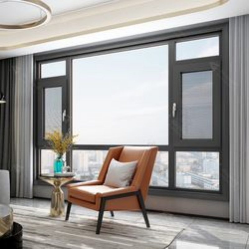 Guangzhou Customized Insulated Aluminum Tempered Glazed Window with Mosquito Mesh