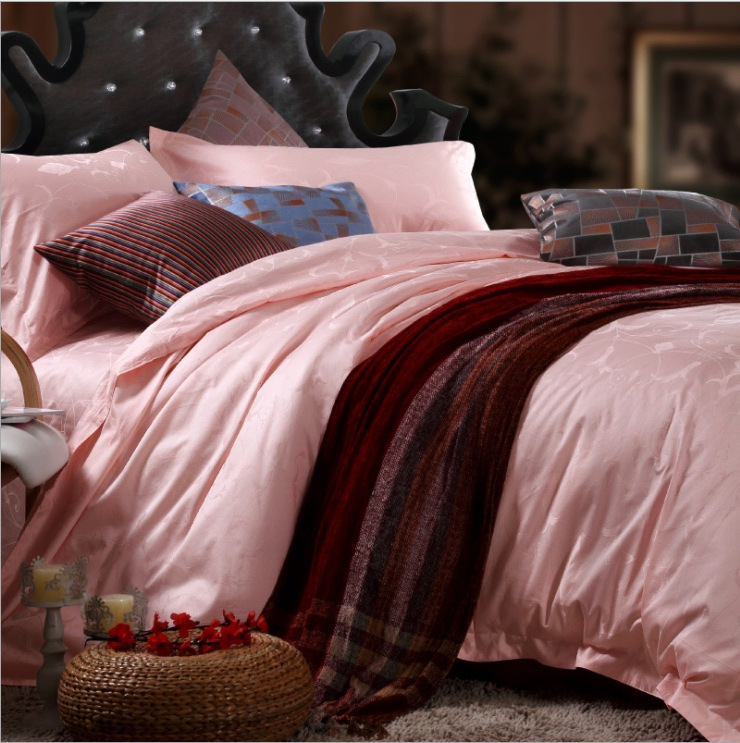 300tc Woven Eco-Friendly Organic Durable All-Season Home 4PCS Bedding Set Breathable Fitted Sheet Flat Sheet Soft Pillowcases