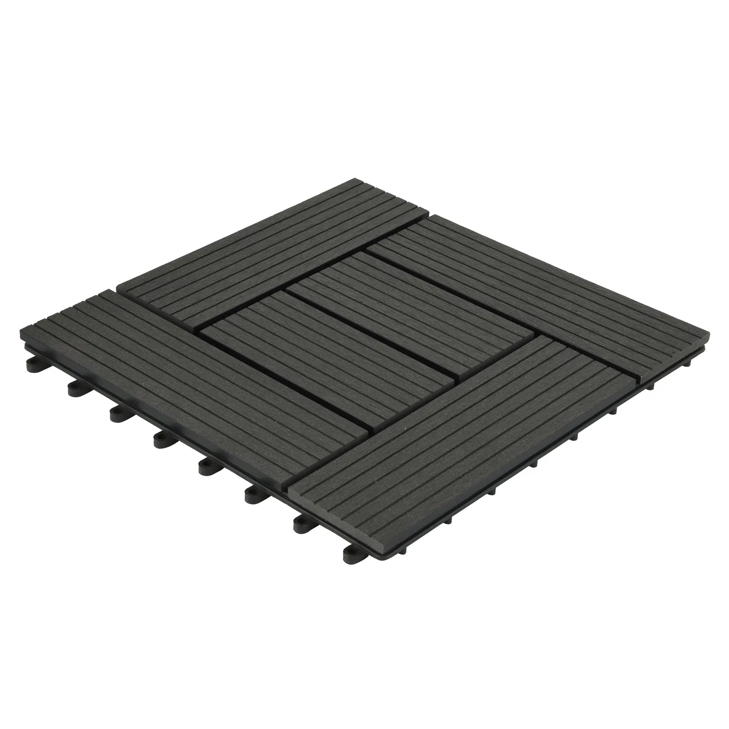 Ocox Multiple Design and Texture Are Offered to Suit Different Style Preference Free Installation Waterproof UV Resistance Colorful DIY WPC Decking Tile