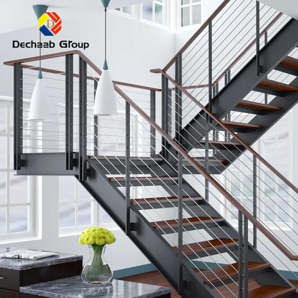 New Modern Luxury Simple Wrought Iron Stain Steel Stair Railing