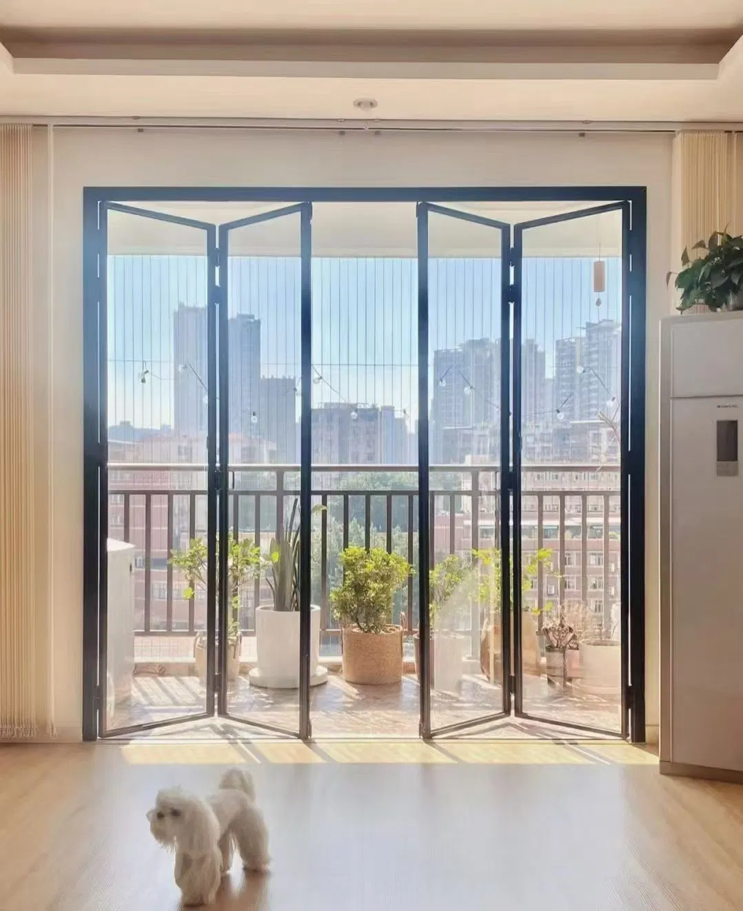 Elegant Aluminum Frame Glass Folding Doors with Low-E Glass