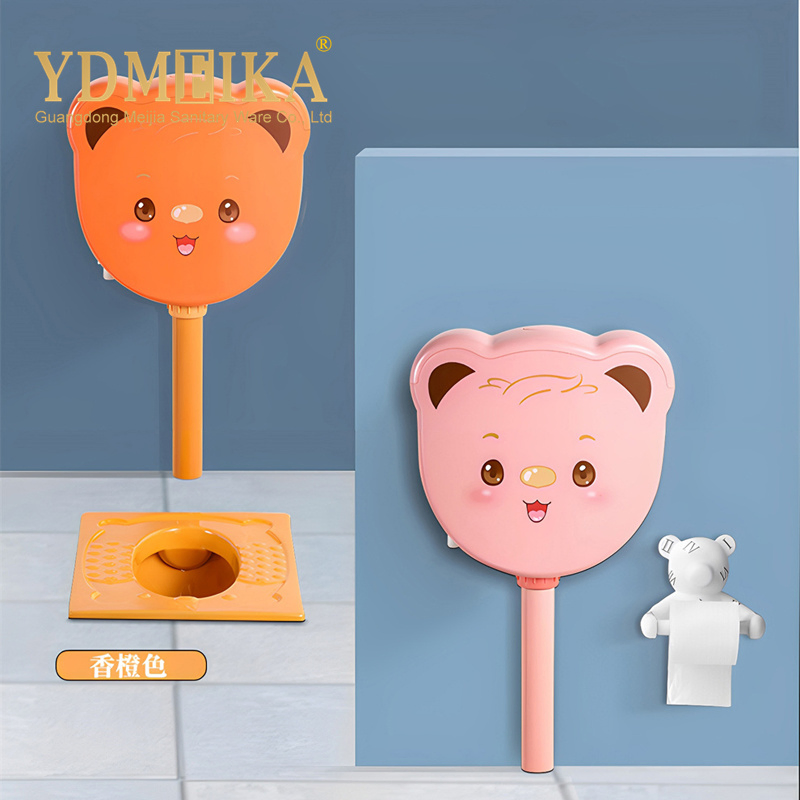 Little Bear Design School Ceramic Children's Squat Pans Colorful Kid Toilet for Bathroom Use