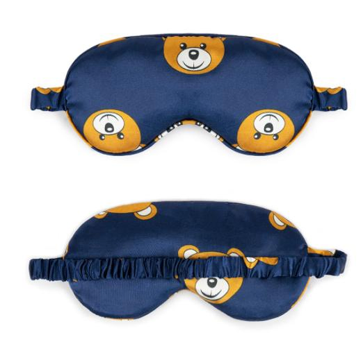 Wholesale Custom Printing Sleeping Eyeshade Personalized Imitated Silk Sleeping Eye Mask