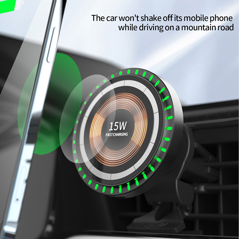 Магнитное автомобильное зарядное устройство 15W с вращением 360°