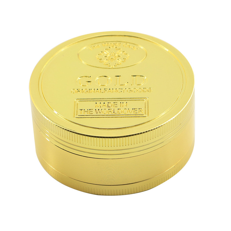 Nice Price Flat Design 4 Parts Plain Zinc Alloy Smoking Herb Dry Spice Metal Grinder