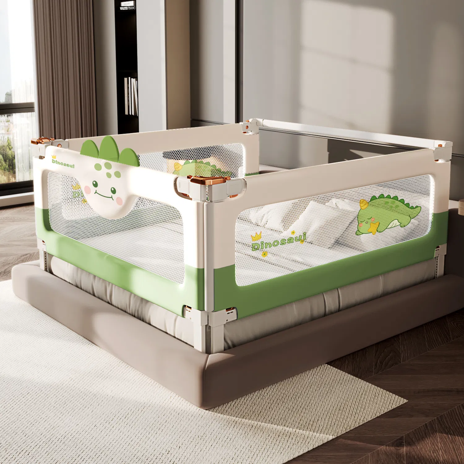 Versatile Baby Safety Fence with Extra-Tall Guardrail Design
