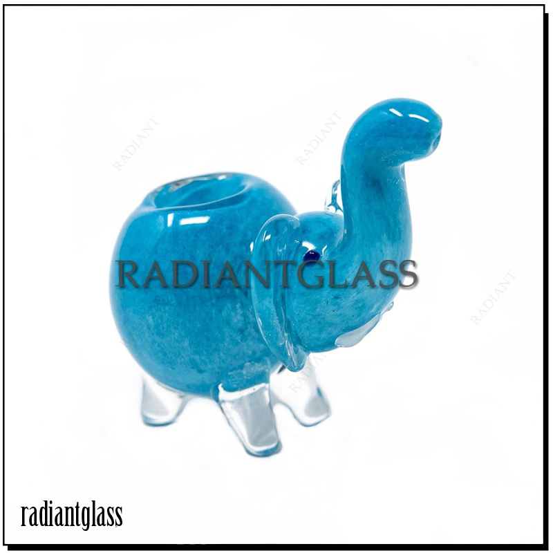 110mm Small Glass Pipe Unique Elephant Shaped Pipe for Smoking