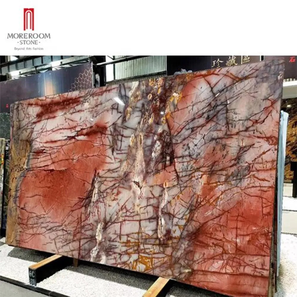 Big Slab colorful Cosmopolitan Quartzite Red Granite