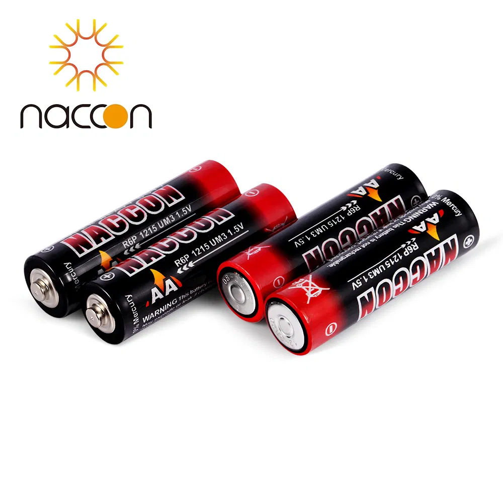AA R6p 1.5V Carbon Zinc Super Battery with MSDS, RoHS, ISO Certificates