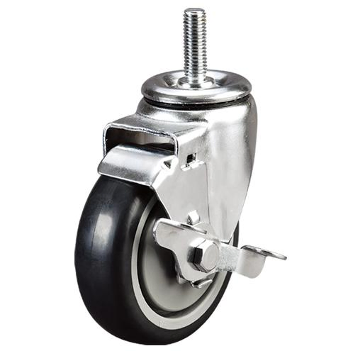 Factory Price for 125mm Industrial Thread Stem Medium Duty Castor Wheel with Brake