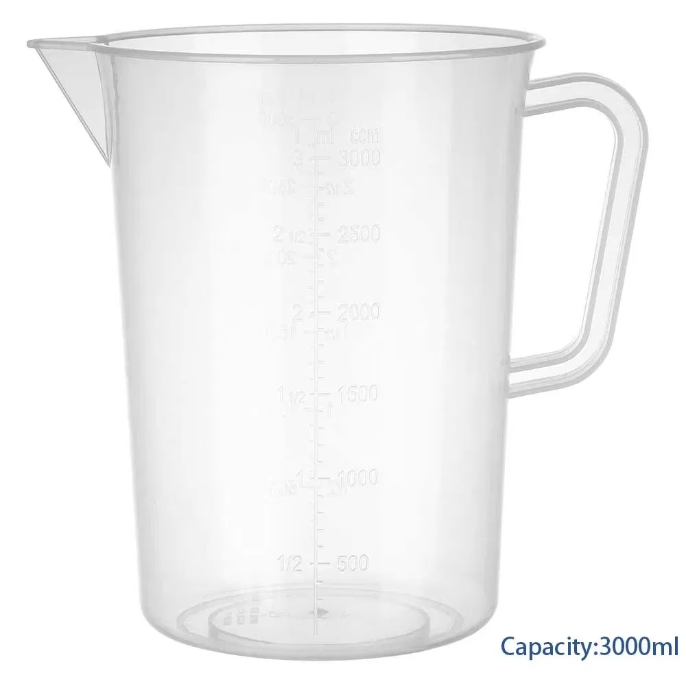 5L Transparent PP Plastic Measuring Jug Large Capacity Rectangle Shape