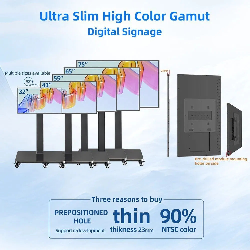 32-дюймовый сенсорный LCD-экран для рекламы, 500 нит