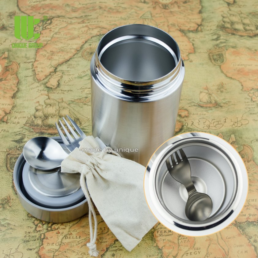 2-in-1 Stainless Steel Spoon Fork Combo Reusable Utensil for Outdoor Lunch Box and Camping Meal Set OEM