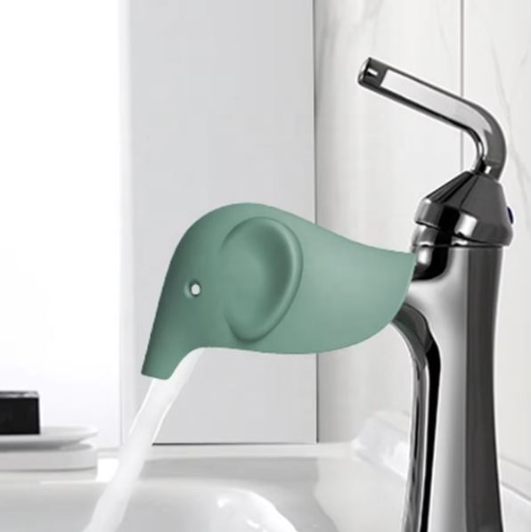 Elephant Faucet Cover for Kids Silicone Bath Spout Protector with Easy Installation