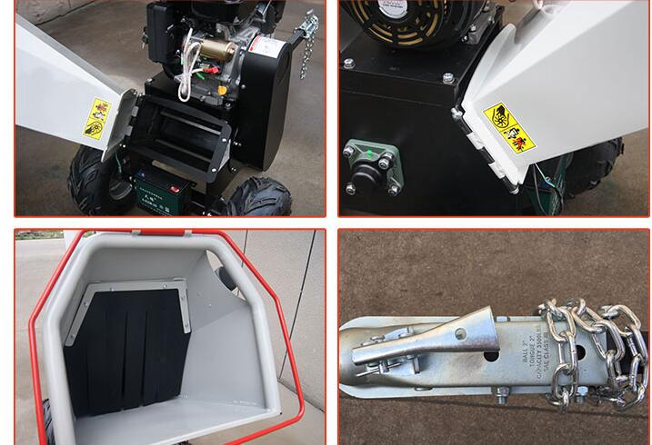 GS1500 Forestry Machinery 4 Strokes Engine Petrol Wood Chipper Shredder for Branch