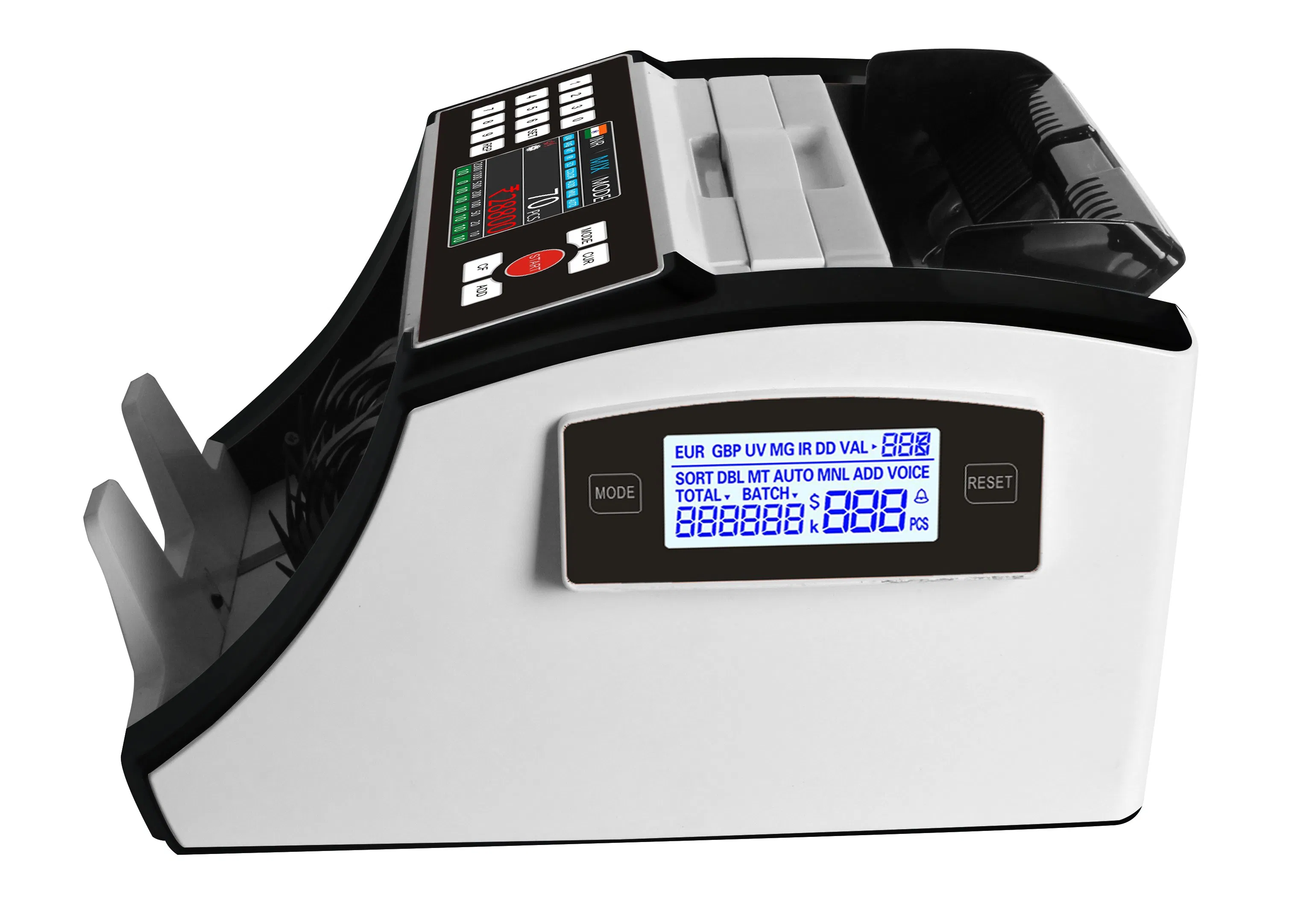 Financial Equipment Cashing Counter Dual Display Bill Counter with UV Mg IR Money Counter with Batch Add and Self-Examination Currency Counter Banknote Counter