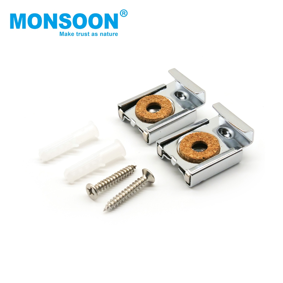 Furniture Hardware Accessories Bathroom Square Mirror Holder Mounting Glass Clip Shelf Supports Mirror Clip