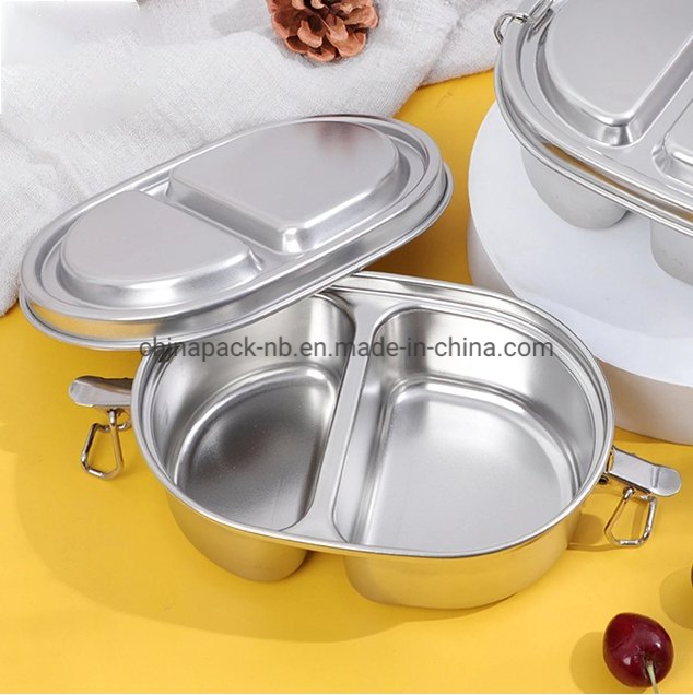 Stainless Steel Lunch Box with Lids Metal Food Storage Box Containers