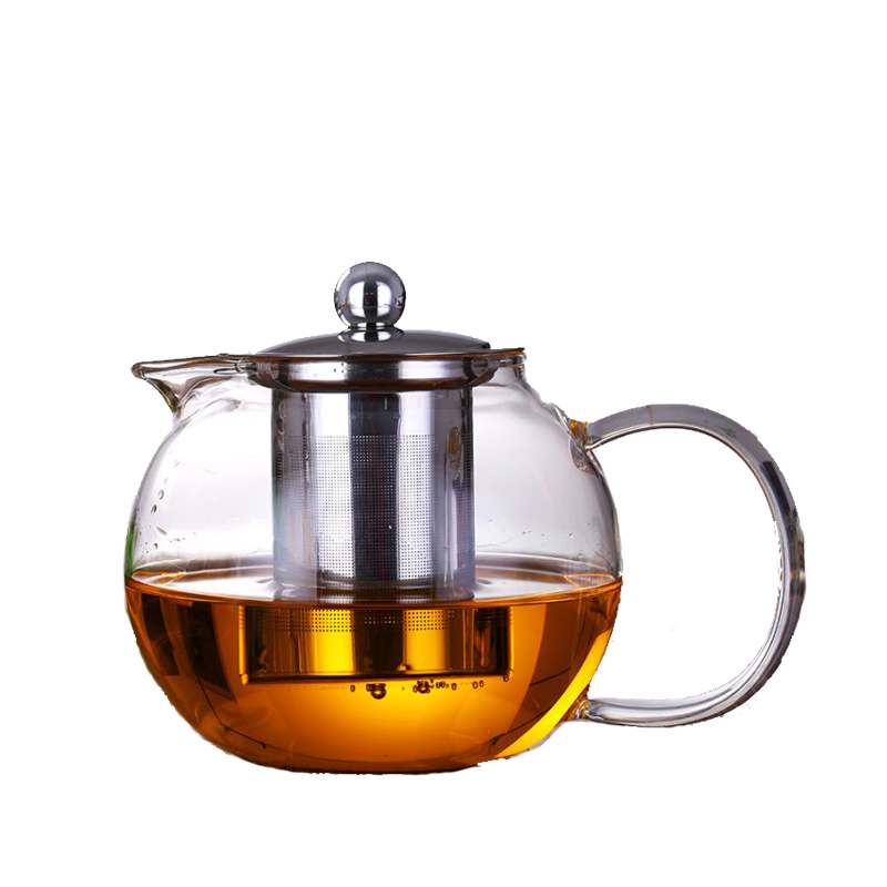 500ml 900ml 1300ml Heat Resistant Borosilicate Glass Teapot with Stainless Steel Infuser
