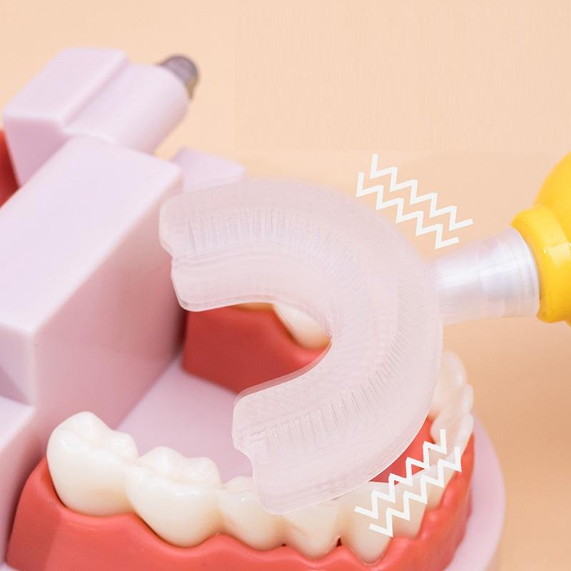 U-Shaped Children's Electric Toothbrush Three Gear Adjustable Acoustic Vibration