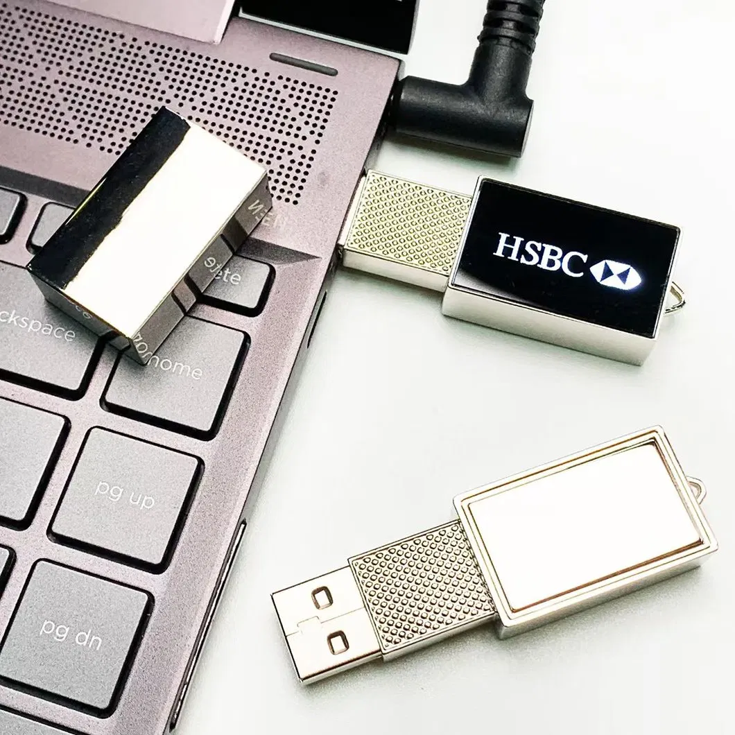 Factory Wholesale Custom Metal USB Flash Disk 2.0/3.0 2GB-128GB Pen Drive