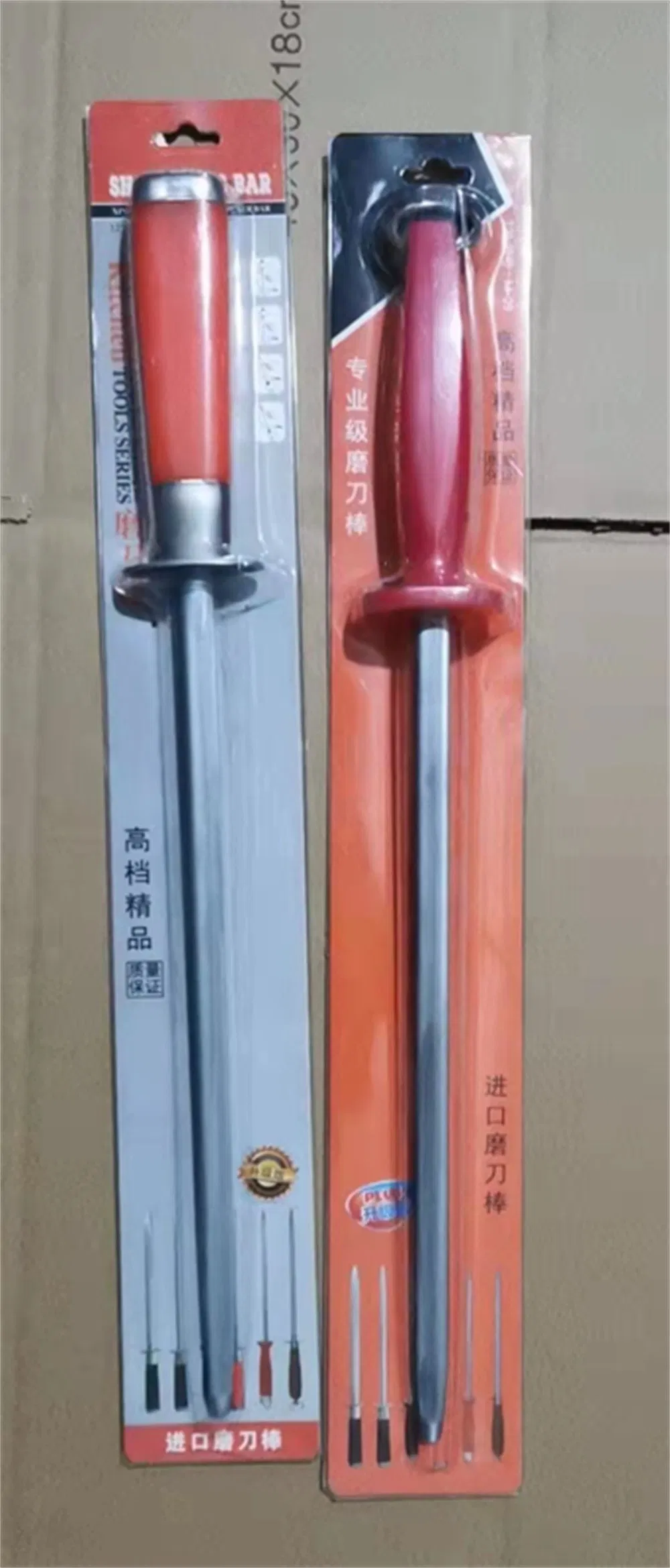 Chinese Factory Supplier 10" Kitchen Knife Sharpener Rod Kitchen Tool Diamond Knife Sharpening Rod Steel Blade Sharpener Knife Sharpeners