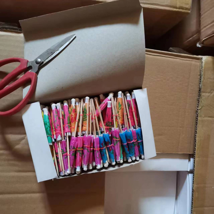 Party Toothpicks Customized Printing Cocktail Drink Umbrella Picks