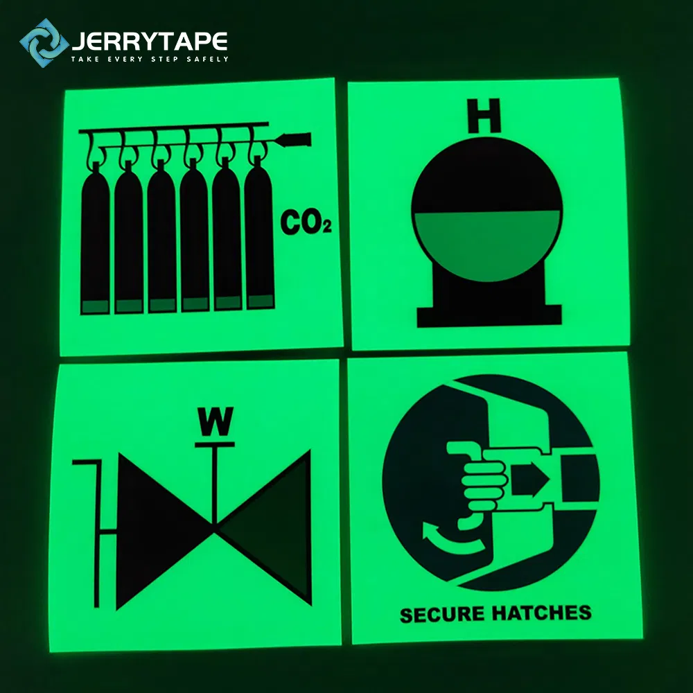 Imo Maritime Luminous Markings, Marine Luminous Stickers, Lifesaving and Firefighting Fluorescent Tags, Light Storage Signs