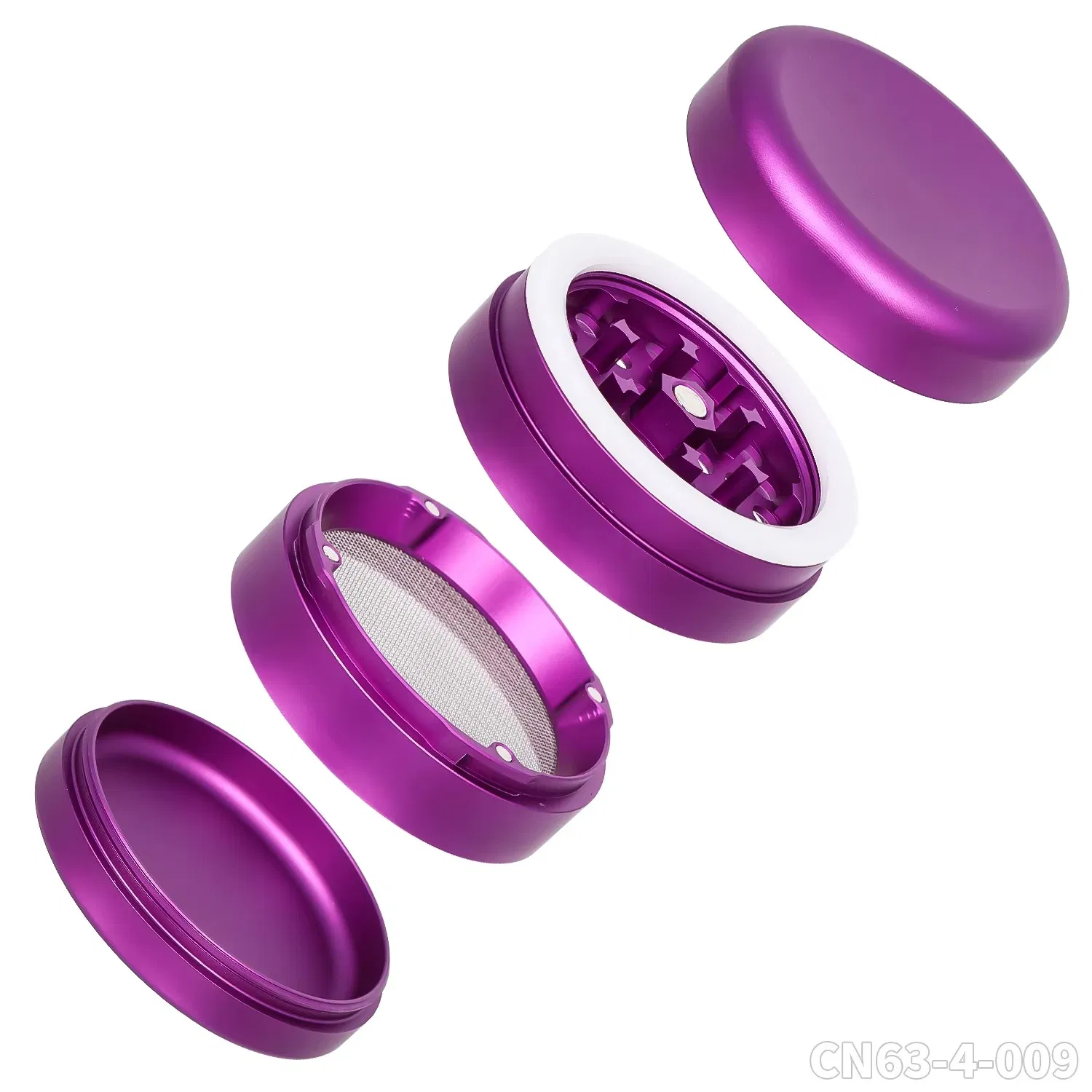 Металлическая ручная мельница для табака и трав с логотипом