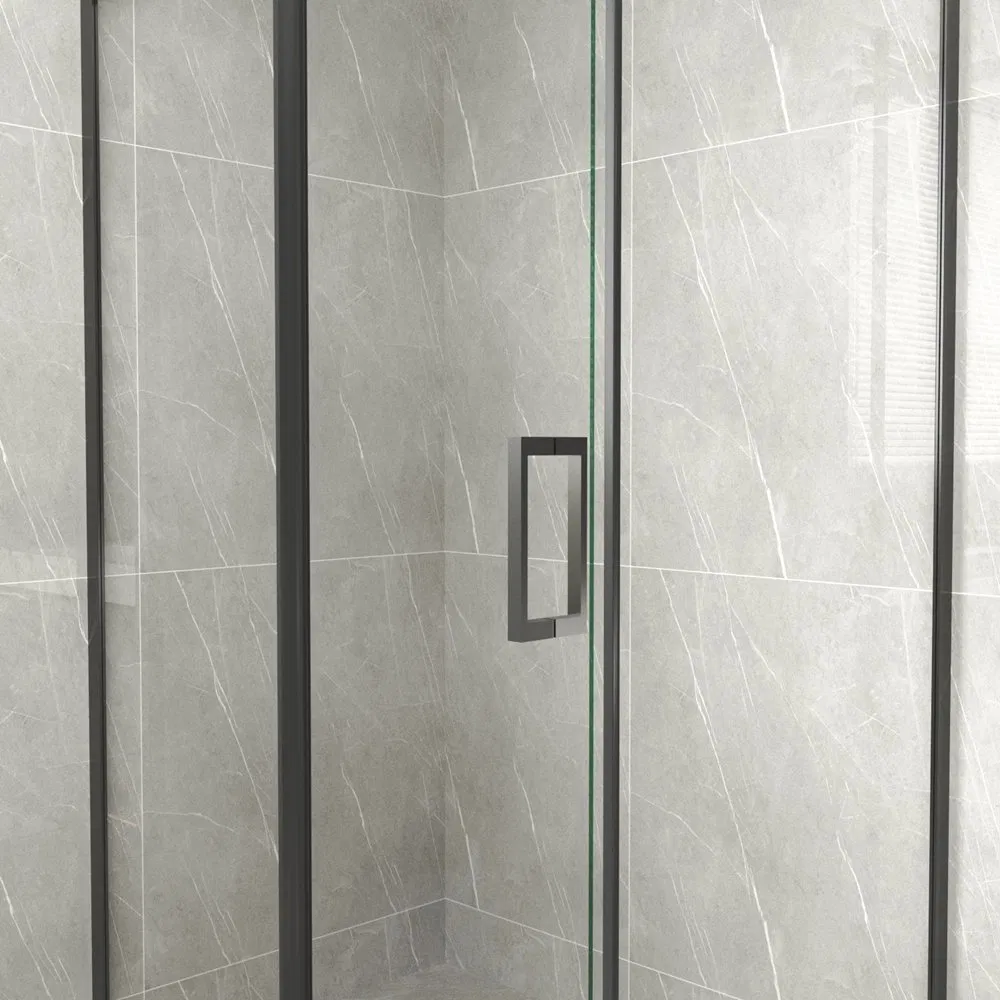 Customized 8mm Tempered Glass Rectangular Single Sliding Door Shower Enclosure 120X90