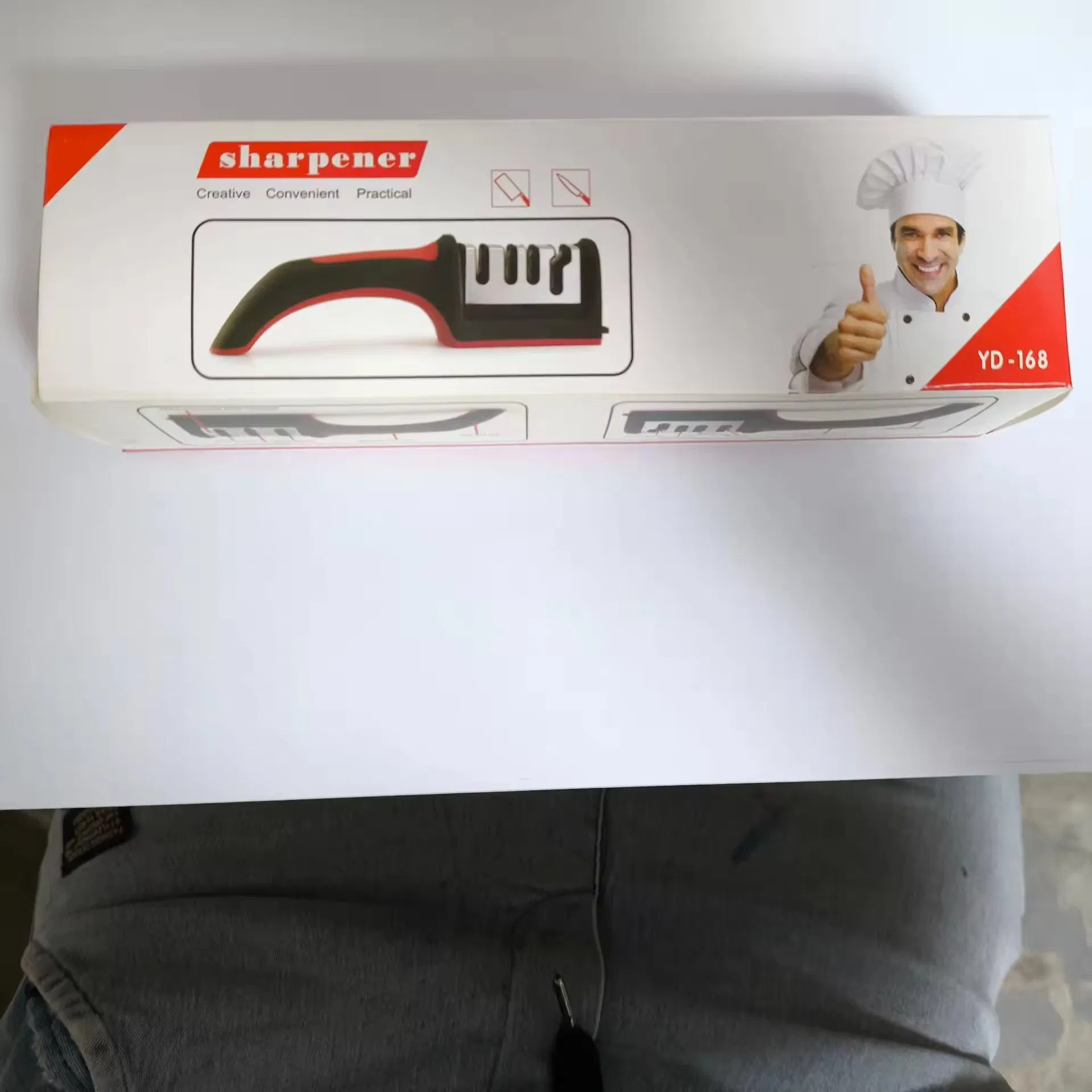 Multi-Functional Four-Stage Kitchen Knife Sharpener Fast Three-Stage Sharpening for Scissors Hanging Household Tool