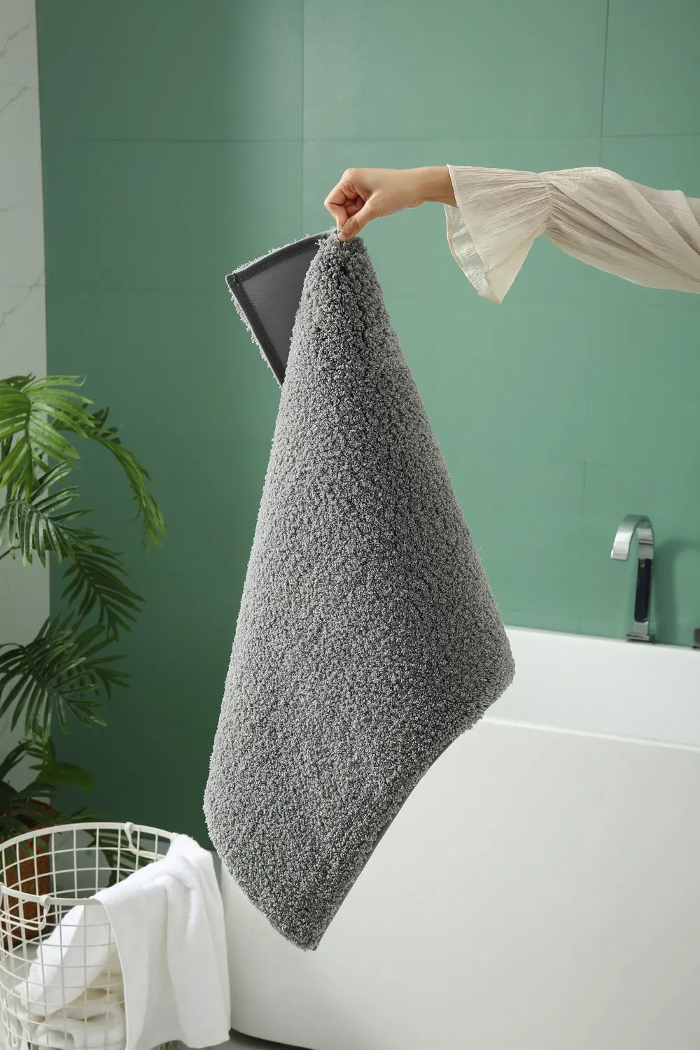 Hotel Bathroom Use Kitchen Living Room Water Absorb Noise Absorb Soft Cotton Floor Mat Carpet