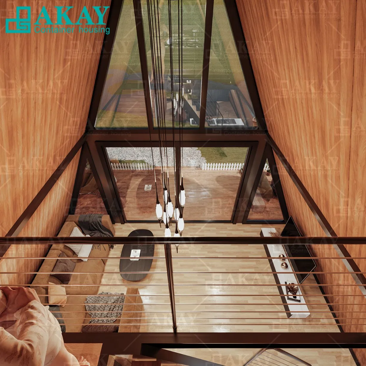 Luxury Frame Tiny House Triangle House Low-Rise Villa Heat-Insulated Portable House Casa Modular Homes Prefabricated House