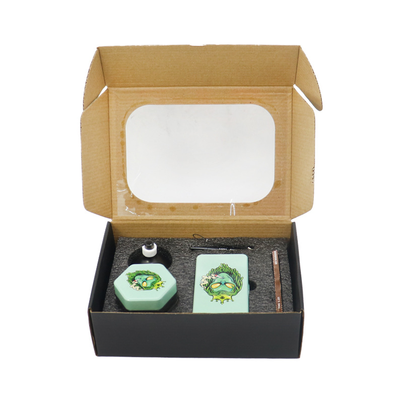 7-Piece Herb Mill Tray Funnel Herb Paper Plastic Herb Pen Herb Mill Brush 7-in-1 Smoking Set