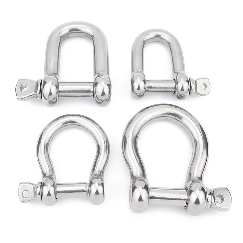Straight D-Type DIN82101 Marine Use Hardware Shackle DIN 82101 D Shackle with Coller Pin for Lifting