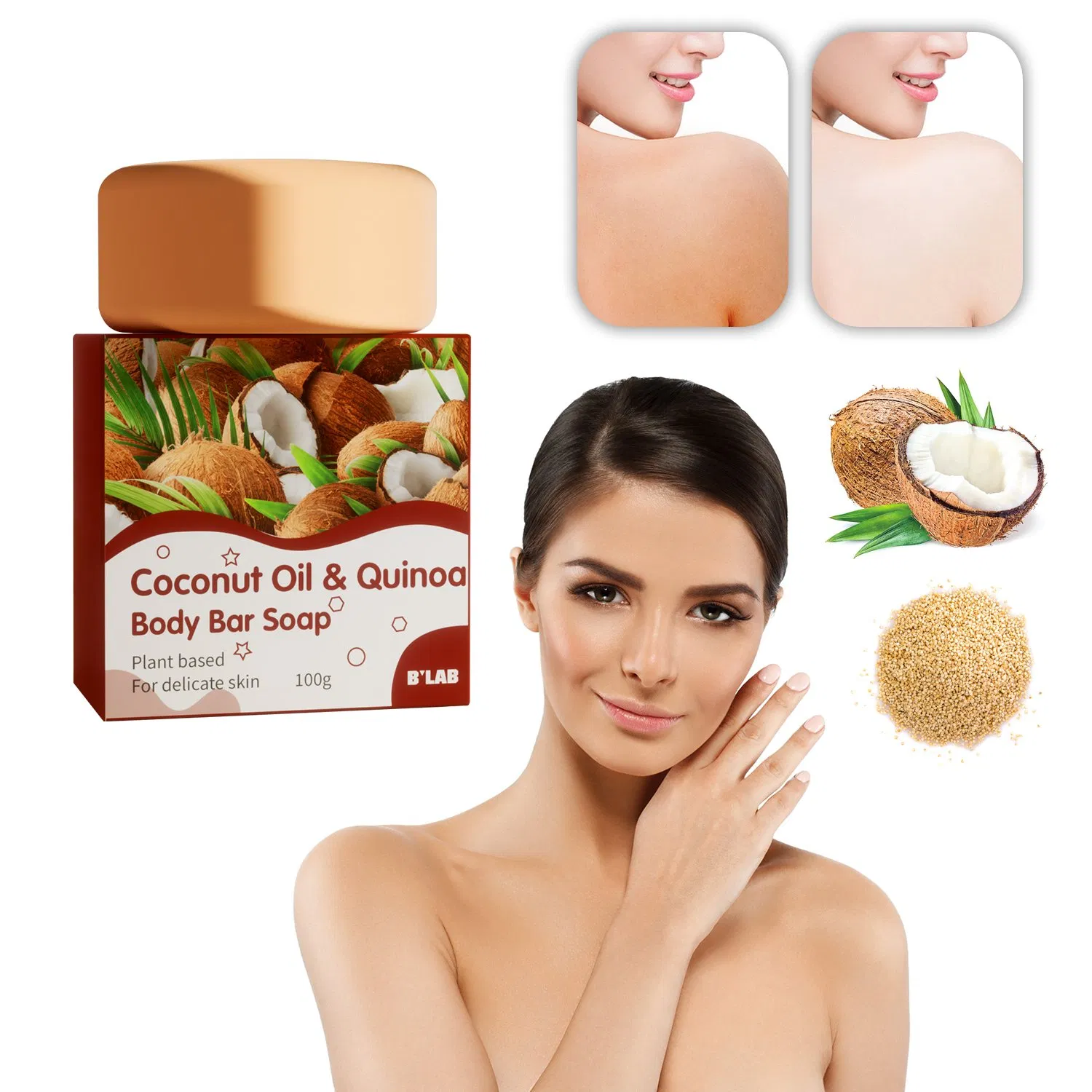 Organic Coconut Soap Bar Handmade Soap for Men Women