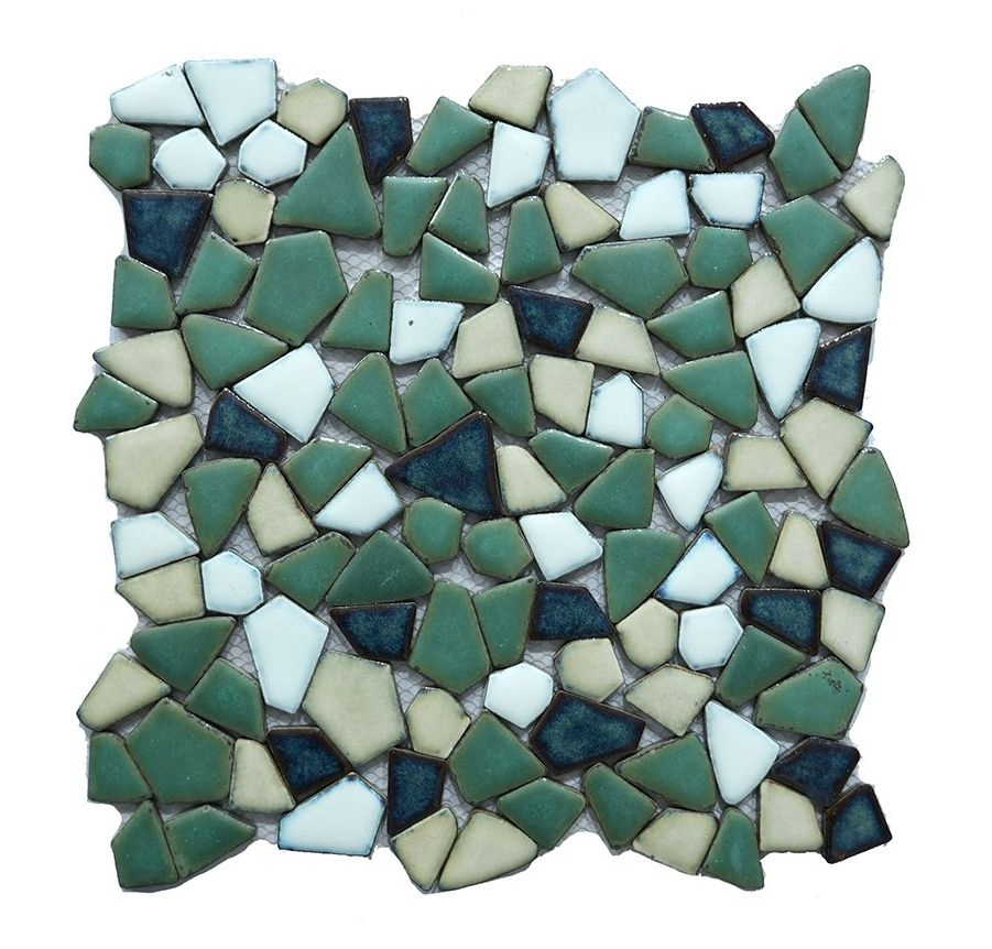Glass Pebble Mosaic Stone Tile for Interior and Exterior Decoration