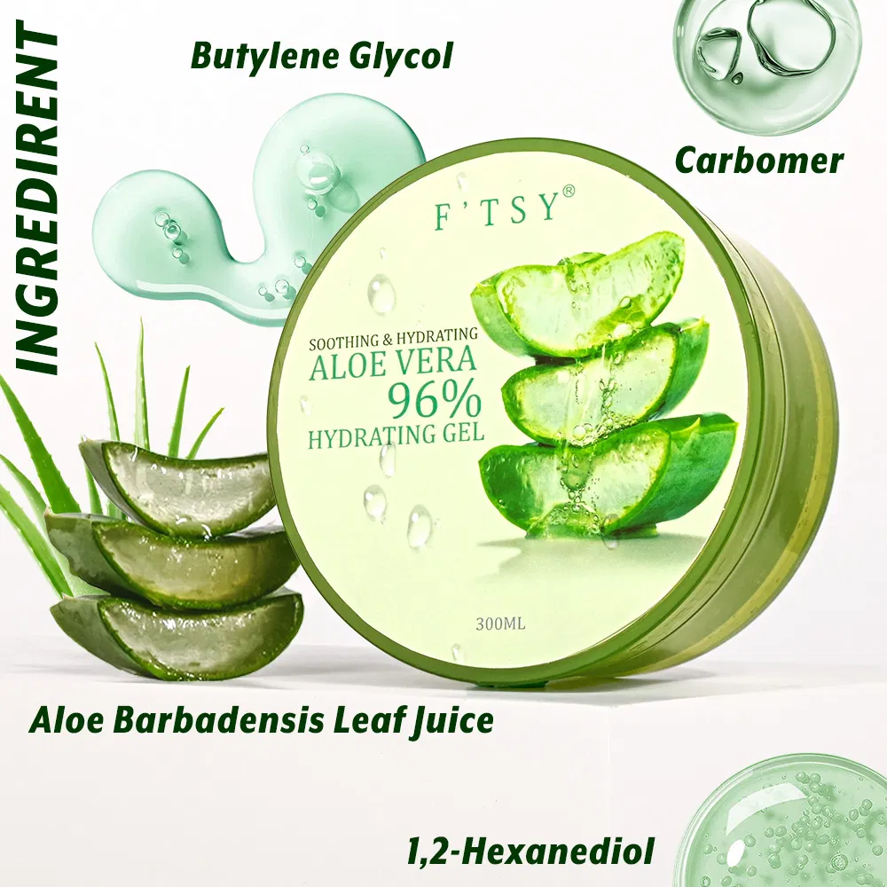 Private Label Moisturizing Soothing Pure Aloe Vera Hydrating Gel After Sun Non-Sticky